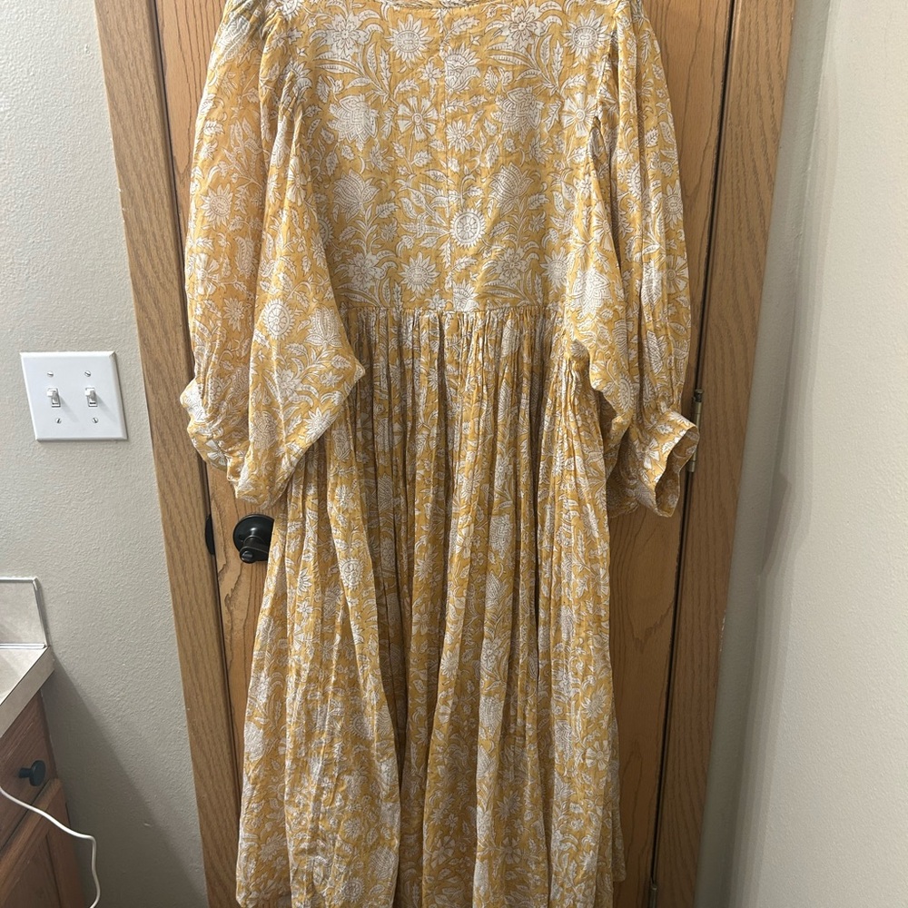 Daughters of India Kyra Midi Dress- Yellow - Picture 6 of 6
